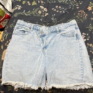 Wild Fable Light Blue Denim Women Cris Cross Shorts